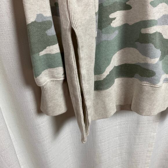 Aerie Cream Camouflage Oversized Good Vibes Sweatshirt Sz.M - Picture 6 of 13